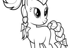 Tranh tô màu pony đáng yêu dành cho bé yêu