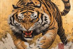 Tranh vẽ ảnh hổ ngầu