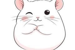 Tranh vẽ chuột hamster chibi ngộ nghĩnh