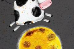 Ảnh vẽ con bò đơn giản cute cho bé tập vẽ
