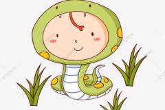 Tranh vẽ con rắn chibi cute