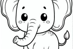 Tổng hợp tranh vẽ con voi cho bé tập vẽ, tập tô