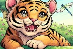 Tranh vẽ mặt hổ đẹp, cute