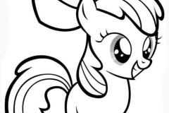 Tranh tô màu con ngựa pony hoạt hình đáng yêu dành cho bé