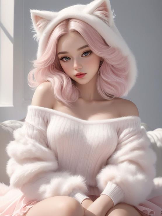 gái xinh 3D đội mũ tai mèo
