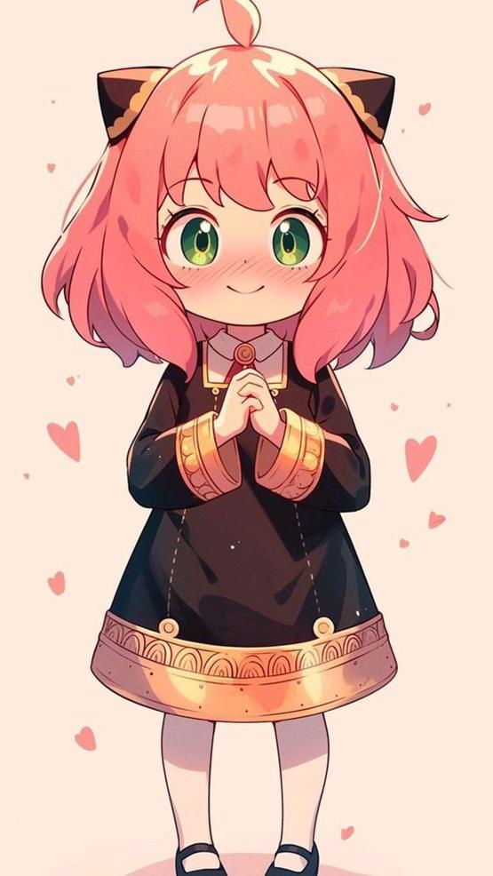 tranh vẽ anime nữ chibi - Anya