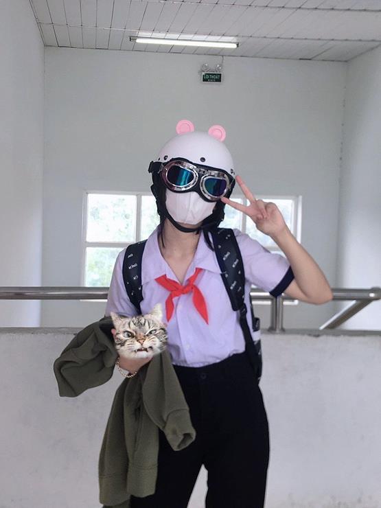 ảnh gái đẹp lớp 6 che mặt cute