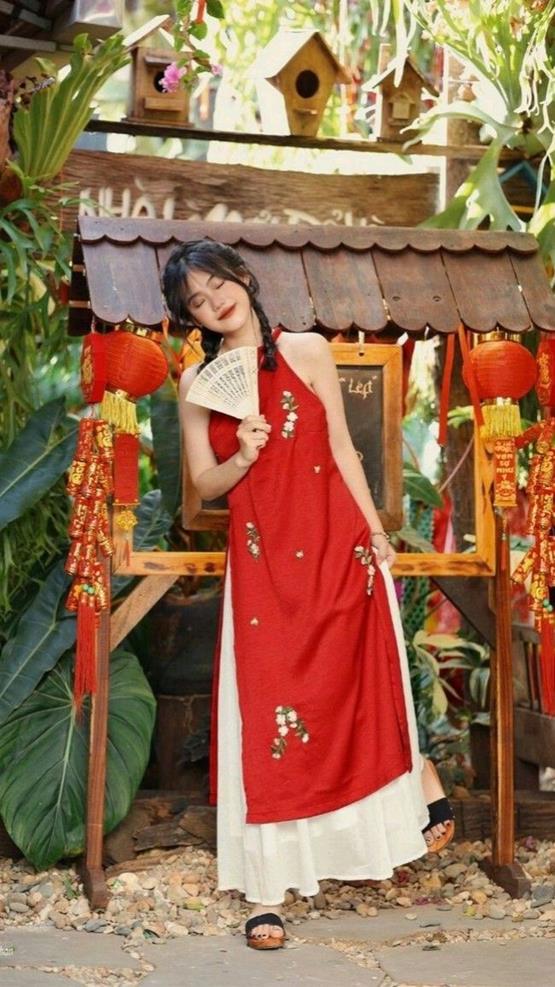 gái xinh mặc áo dài cách tân