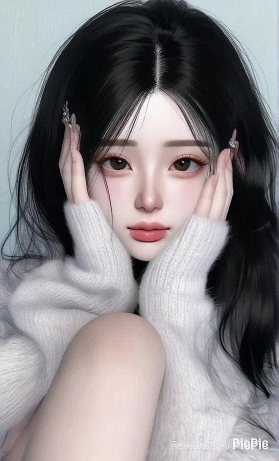 gái xinh 3D đôi mắt to tròn