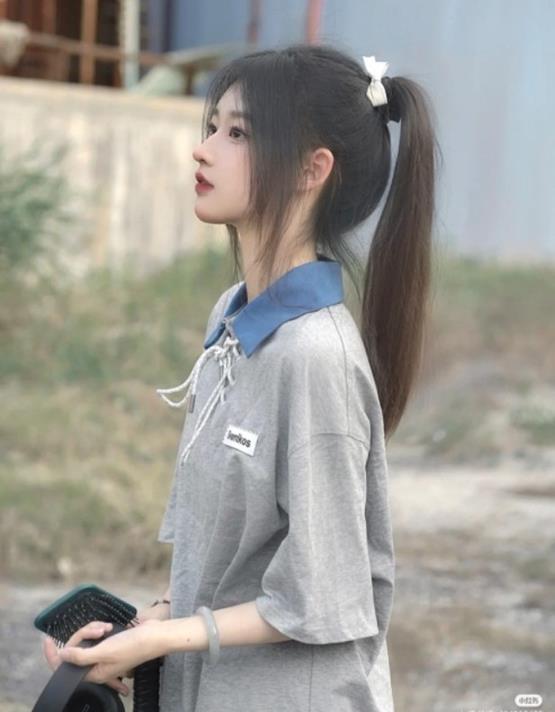nét đẹp trẻ trung gái xinh 2k10 buộc tóc đuôi ngựa