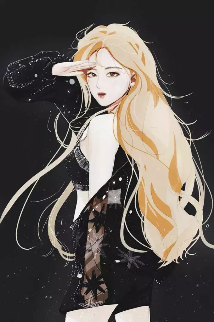 Rosé avatar chibi trong bộ váy công chúa.