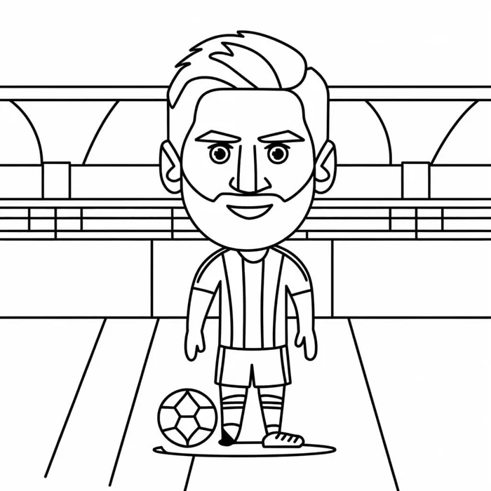 Tranh vẽ Messi đơn giản