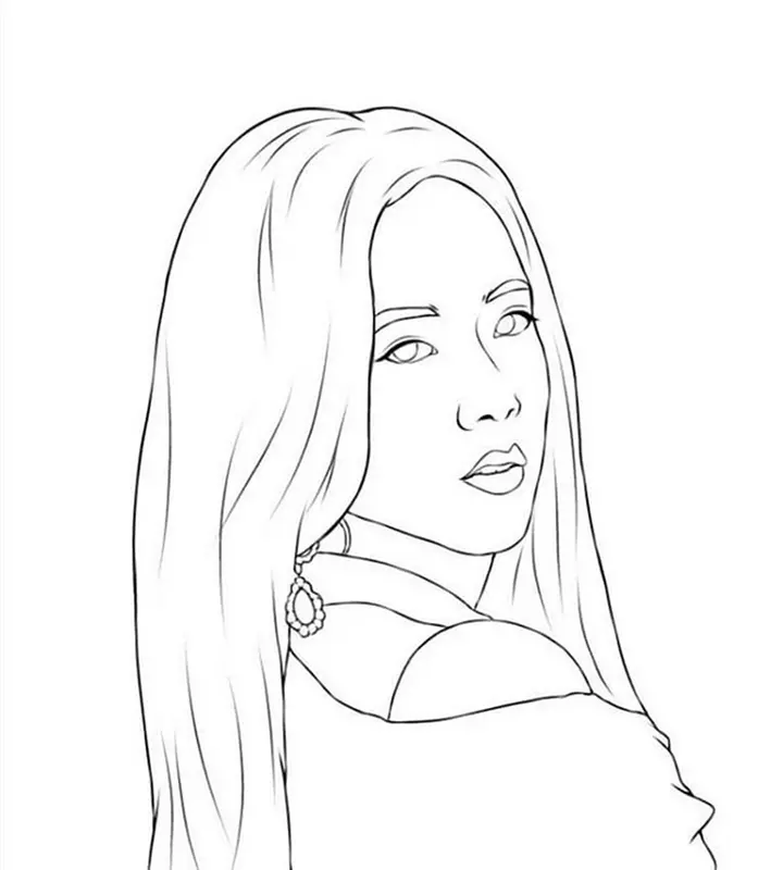 Tranh tô màu Jisoo chibi