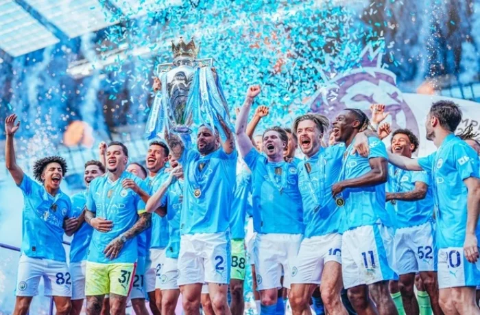 Ảnh Phil Foden đẹp nhất khi ăn mừng chức vô địch.