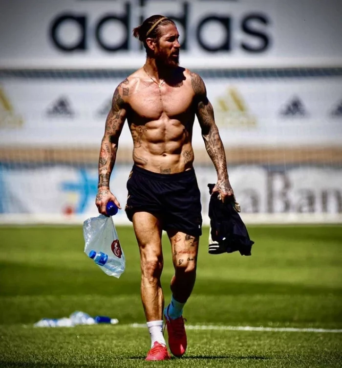 Hình ảnh cầu thủ Ramos lúc tập luyện