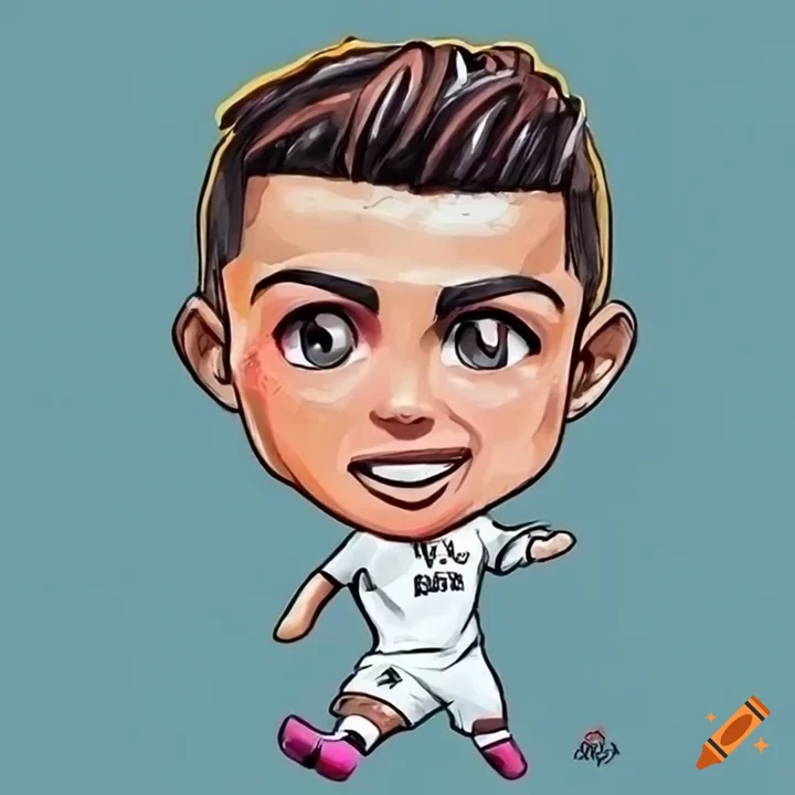 Ảnh chibi Ronaldo dễ thương.