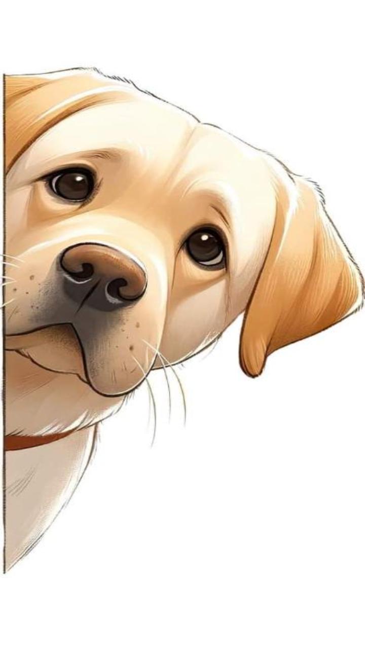 Ảnh chú chó hoạt hình siêu ngộ nghĩnh làm hình nền 
