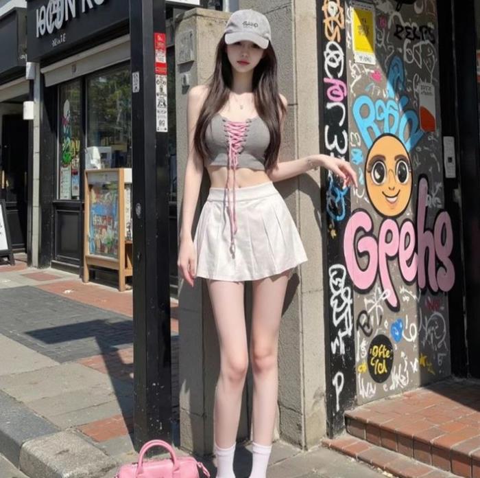 gái xinh khoe body trên phố phong cách