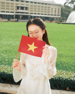 ảnh gái xinh mặc áo dài