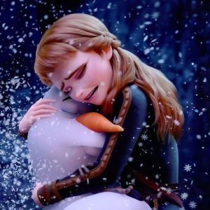 Hình ảnh cô gái buồn hoạt hình