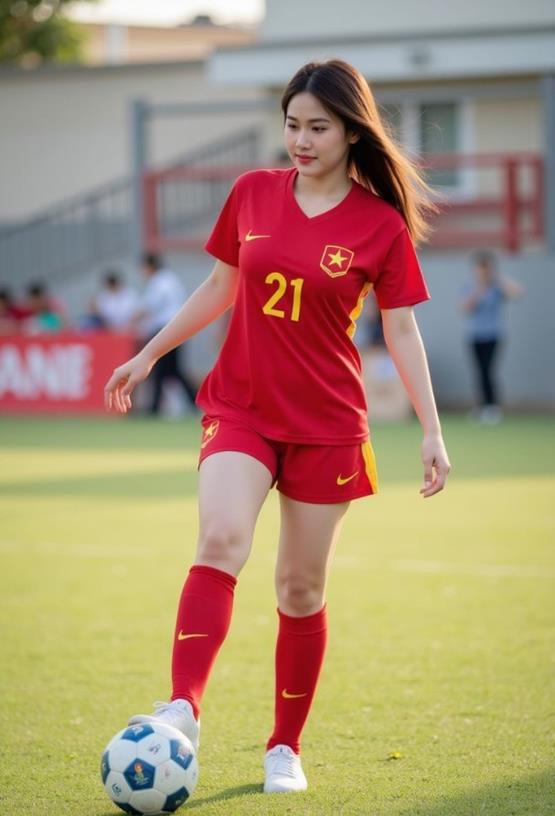 ảnh gái đá bóng hot girl Việt Nam