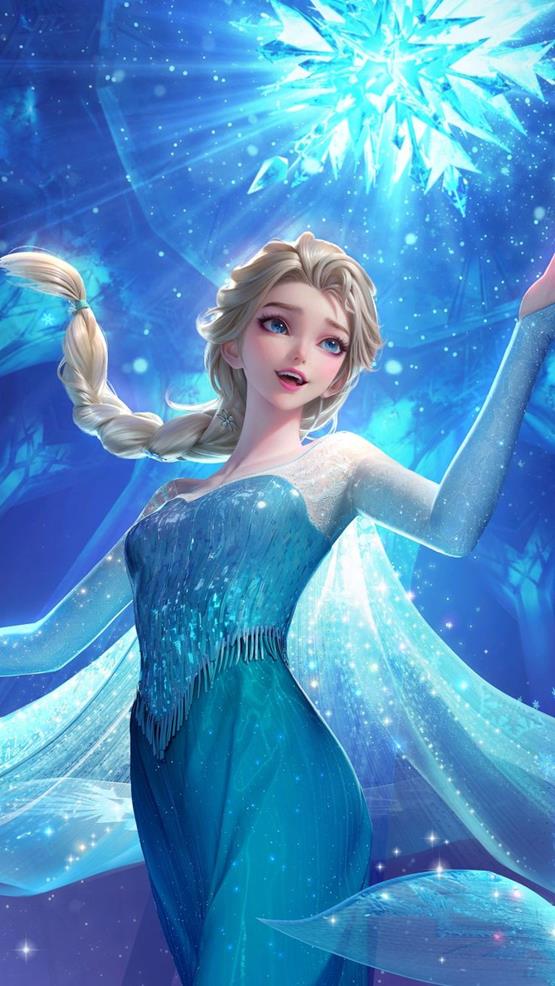 Hình cô gái hoạt hình nữ hoàng băng giá