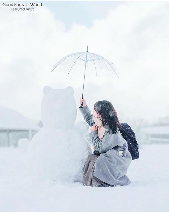 ảnh gái xinh và mùa đông nghệ thuật