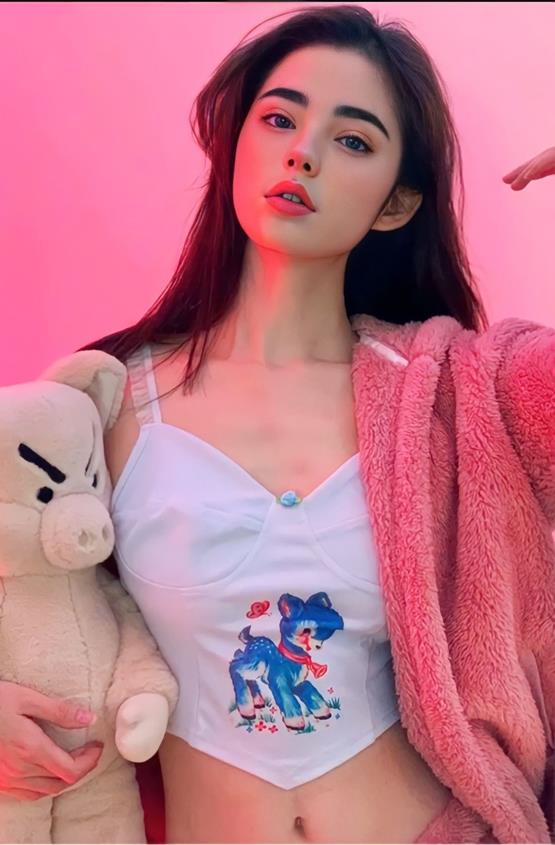 Gái tây sexy cùng gấu bông