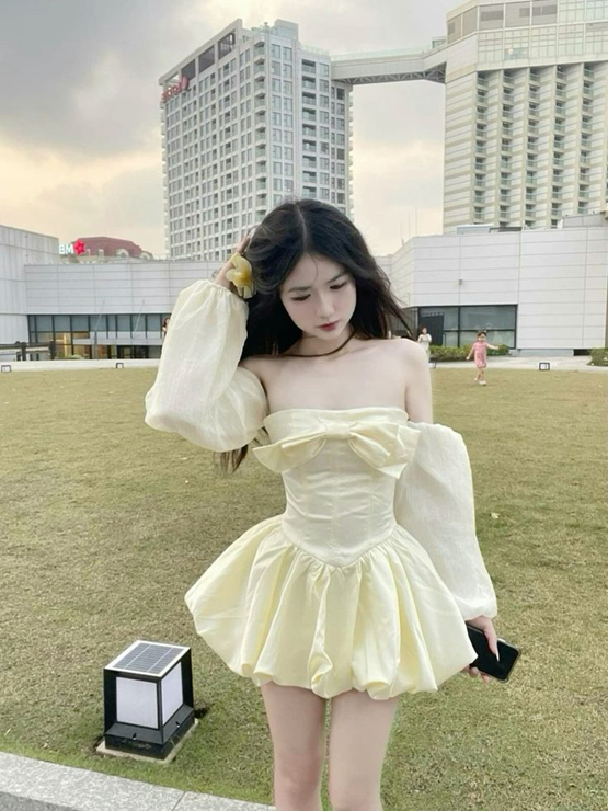 ảnh gái mặc váy trắng buổi chiều tà