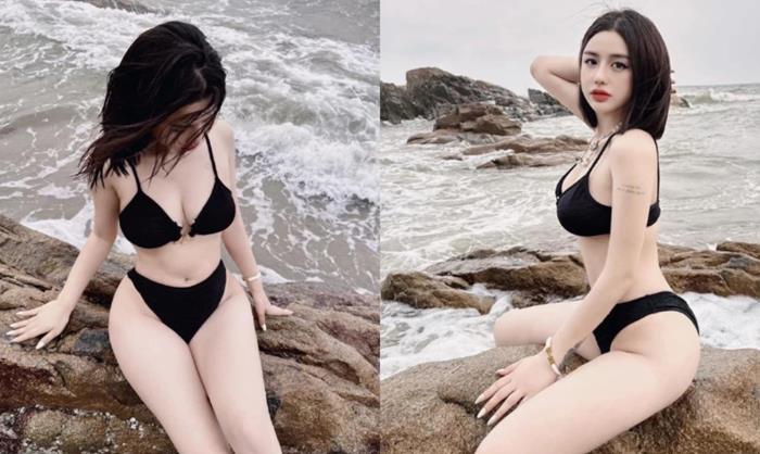 hình gái xinh đi biển