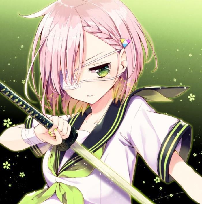 ảnh gái xinh tóc ngắn anime tóc hồng