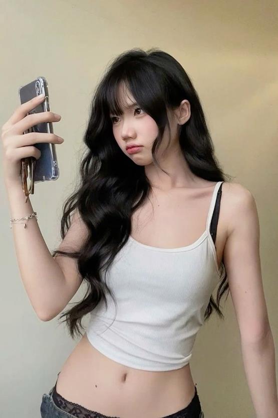 Gái xinh tóc dài lượn sóng