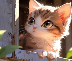 Ảnh mèo chibi cute