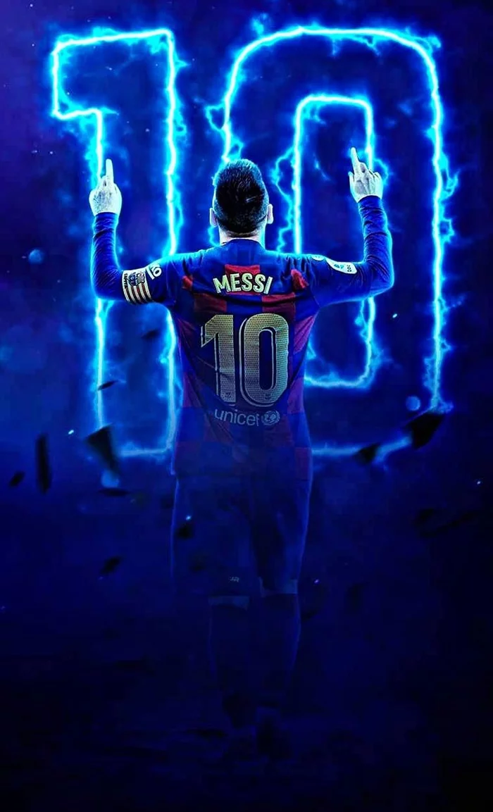 ảnh nền Messi 3D với hiệu ứng nổi bật