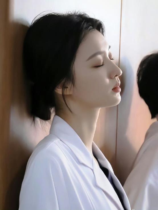 Hình bác sĩ nữ mệt mỏi