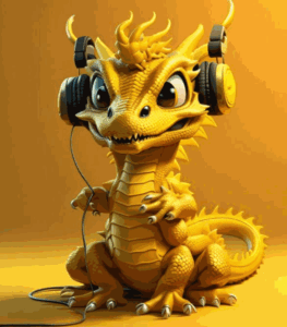 Ảnh con rồng vàng 3d đáng yêu hút hồn