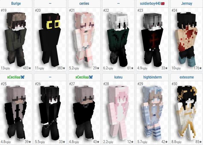 Ảnh skin Minecraft