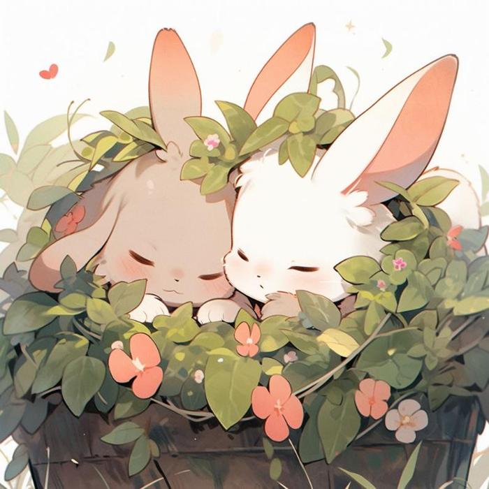 Hình ảnh con thỏ anime cute