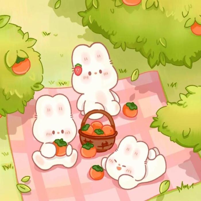 Ảnh thỏ trắng anime cute