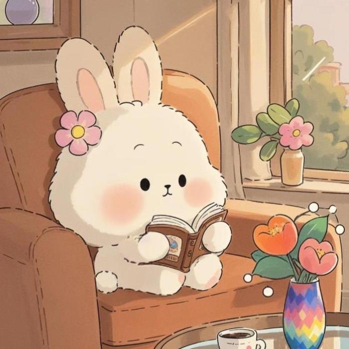 Ảnh thỏ trắng anime cute