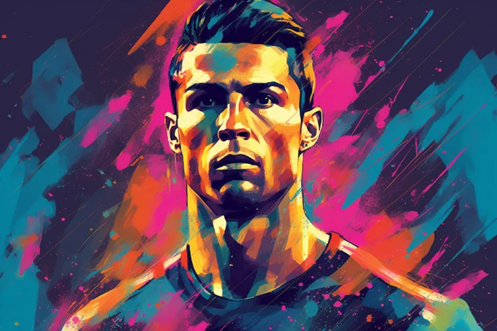 Ảnh vẽ CR7 kỹ thuật số (digital art)