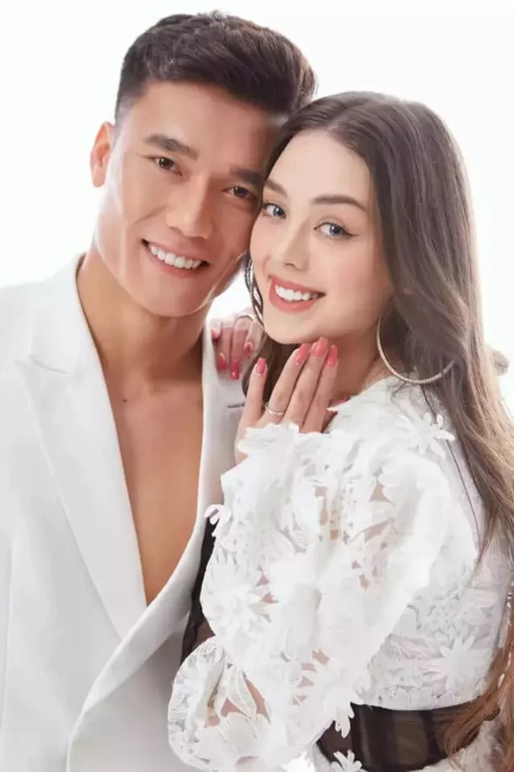 Ảnh cưới và hình ảnh vợ của Bùi Tiến Dũng