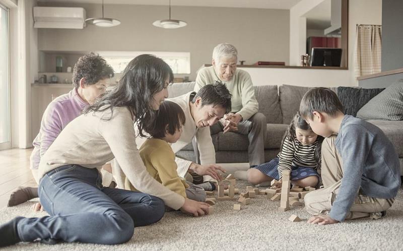 Ảnh gia đình hạnh phúc sum vầy