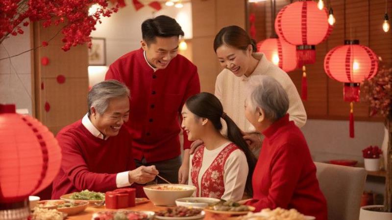 Hình ảnh mâm cơm gia đình khi tết đến