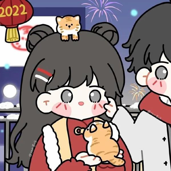 Ảnh đại diện đôi cute ngày tết 1a