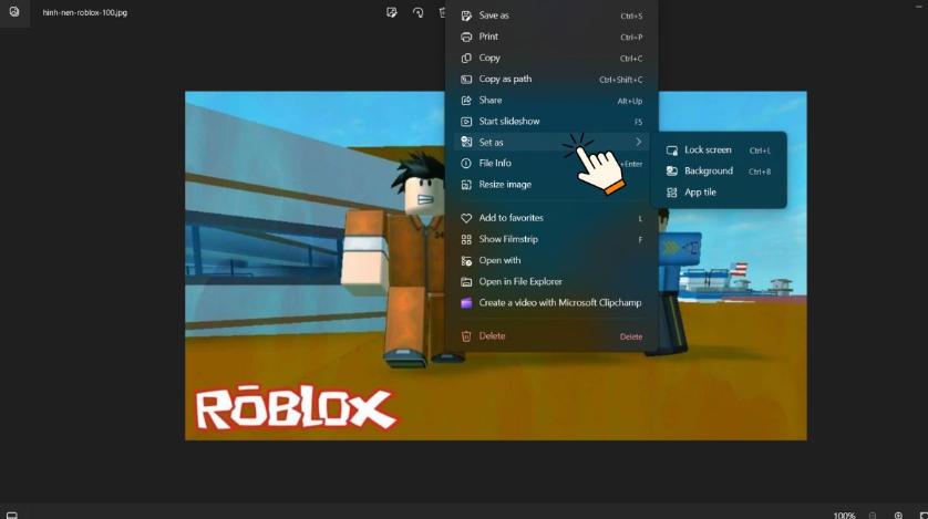 Cách làm hình nền Roblox