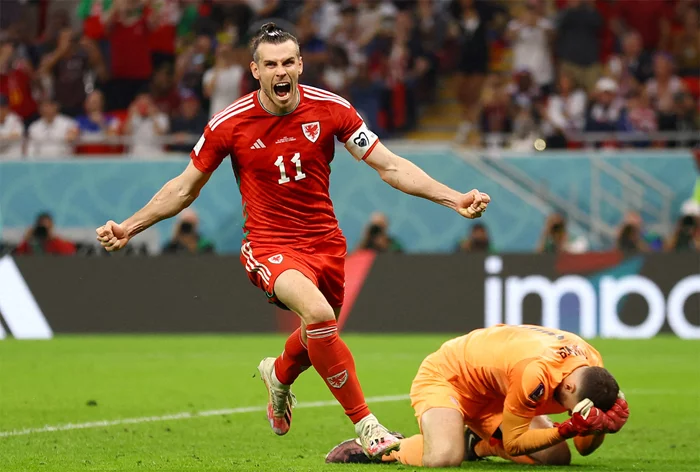 Hình ảnh Gareth Bale ăn mừng bàn thắng