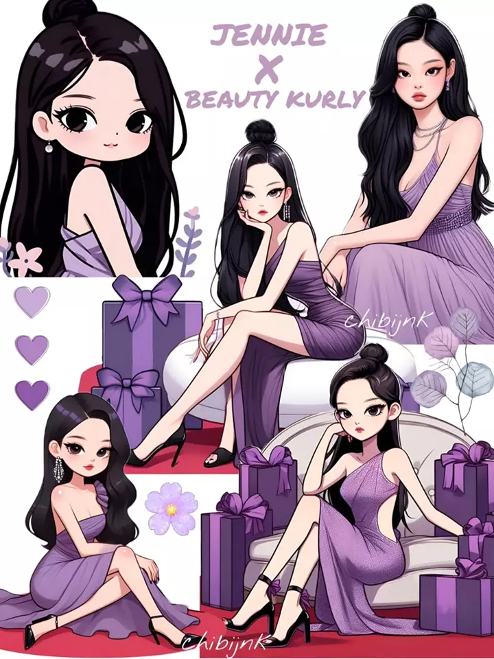 [Ảnh Jennie Chibi] Bộ Ảnh Jennie Chibi Cute Vô Cùng Đáng Yêu, Cute
