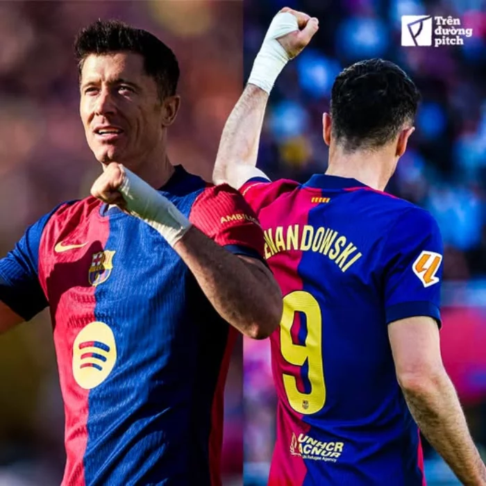 Hình ảnh Lewandowski trong màu áo Blaugrana