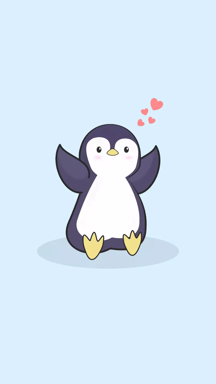 Hình ảnh chim cánh cụt phong cách anime